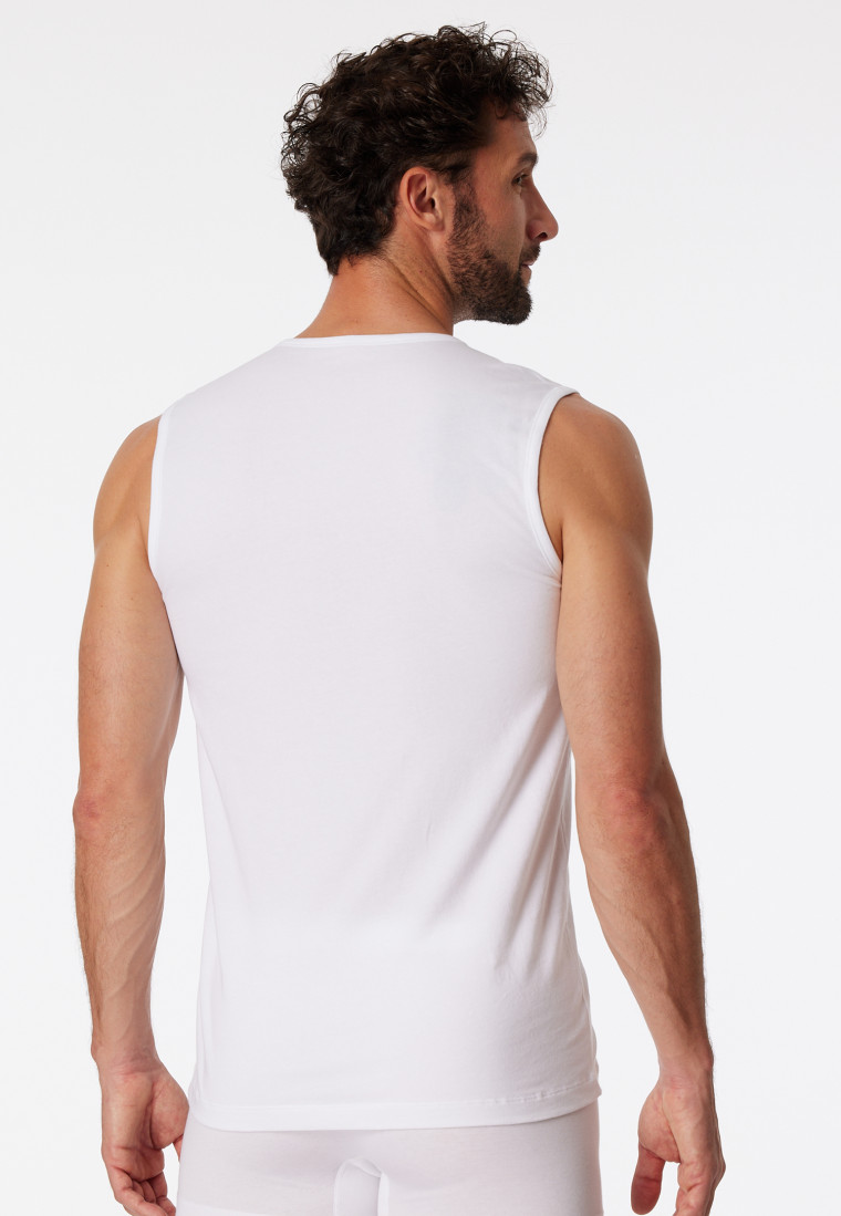 Tank Tops 2er-Pack Organic Cotton Rundhals weiß – 95/5