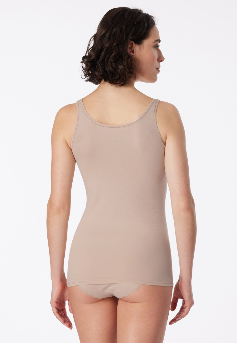 Top set van 2 van organic cotton zwart/nude - 95/5 Organic