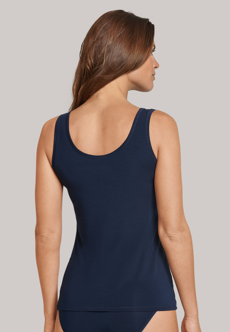 Topje micromodal nachtblauw - Long Life Softness