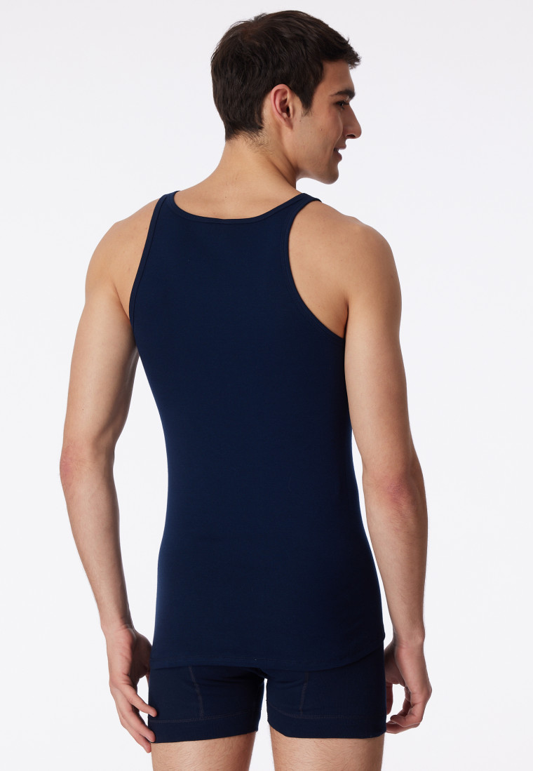 Undershirt fine rib navy blue - Original Fine Rib