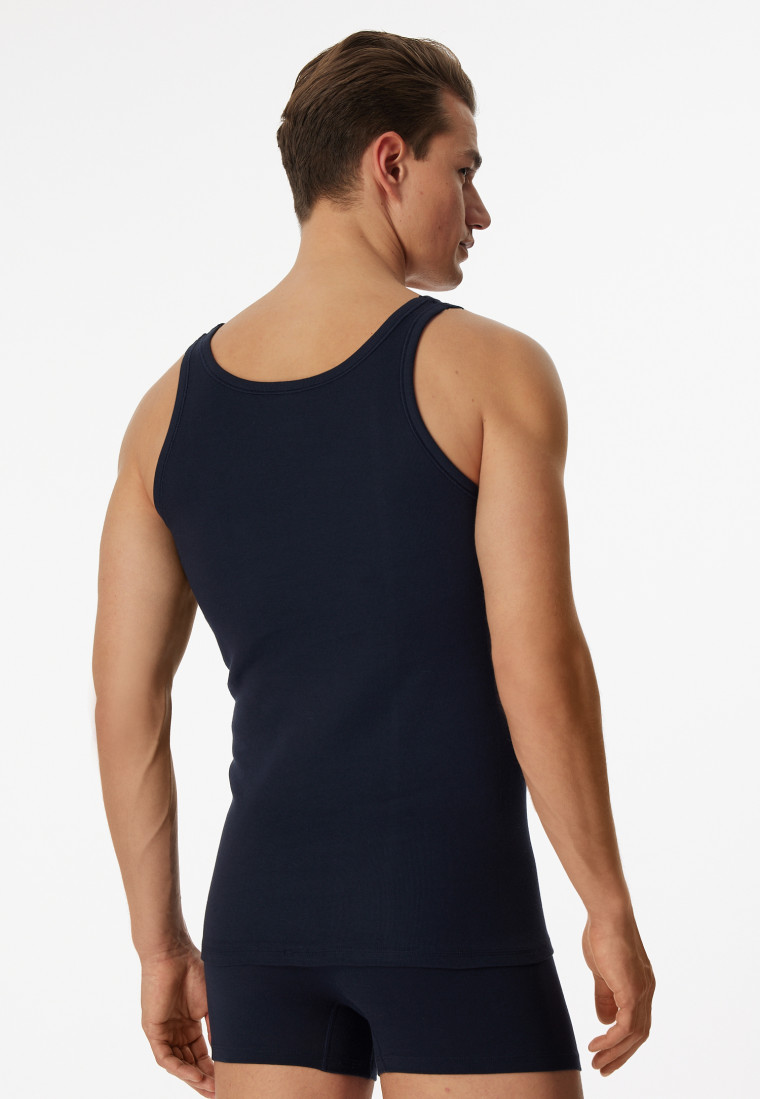 2-pack of navy undershirts – fine rib Essentials