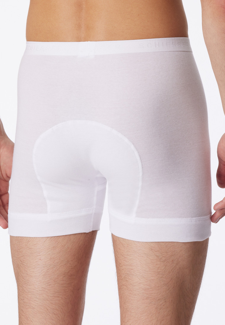 Unterhose kurz mit Eingriff Feinripp weiß - Original Feinripp