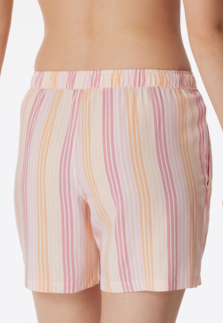 Pantaloni in tessuto a righe corte multicolore - Mix+Relax