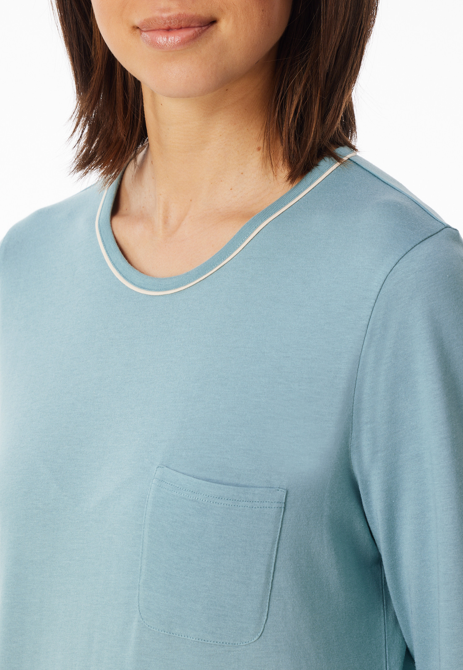 Schlafanzug Lang Mit Bündchen-Nightwear Set Pijama Set