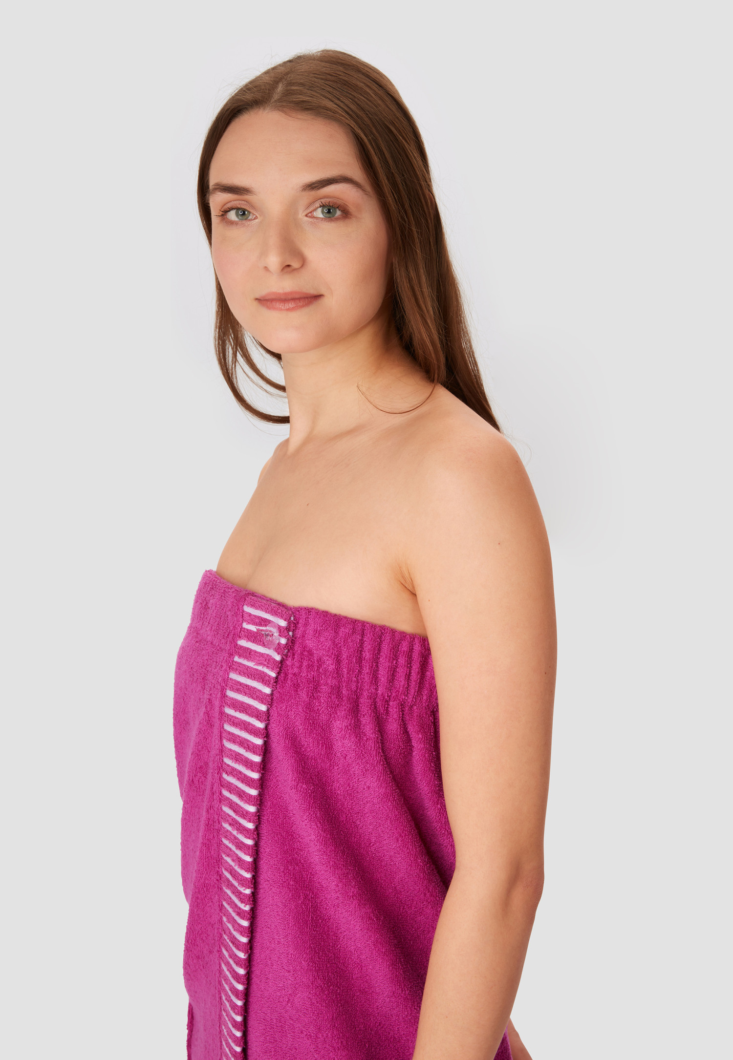 Fashy Bonnet De Sauna Éponge Fuchsia - Turban Absorbant Cheveux Chaleur Et Humidité