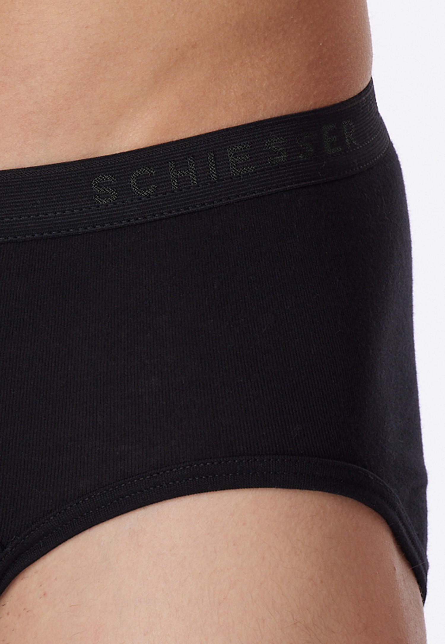 Schiesser Herren Sportslip 4er Pack – Feinripp, 100% Baumwolle, Mit Eingriff