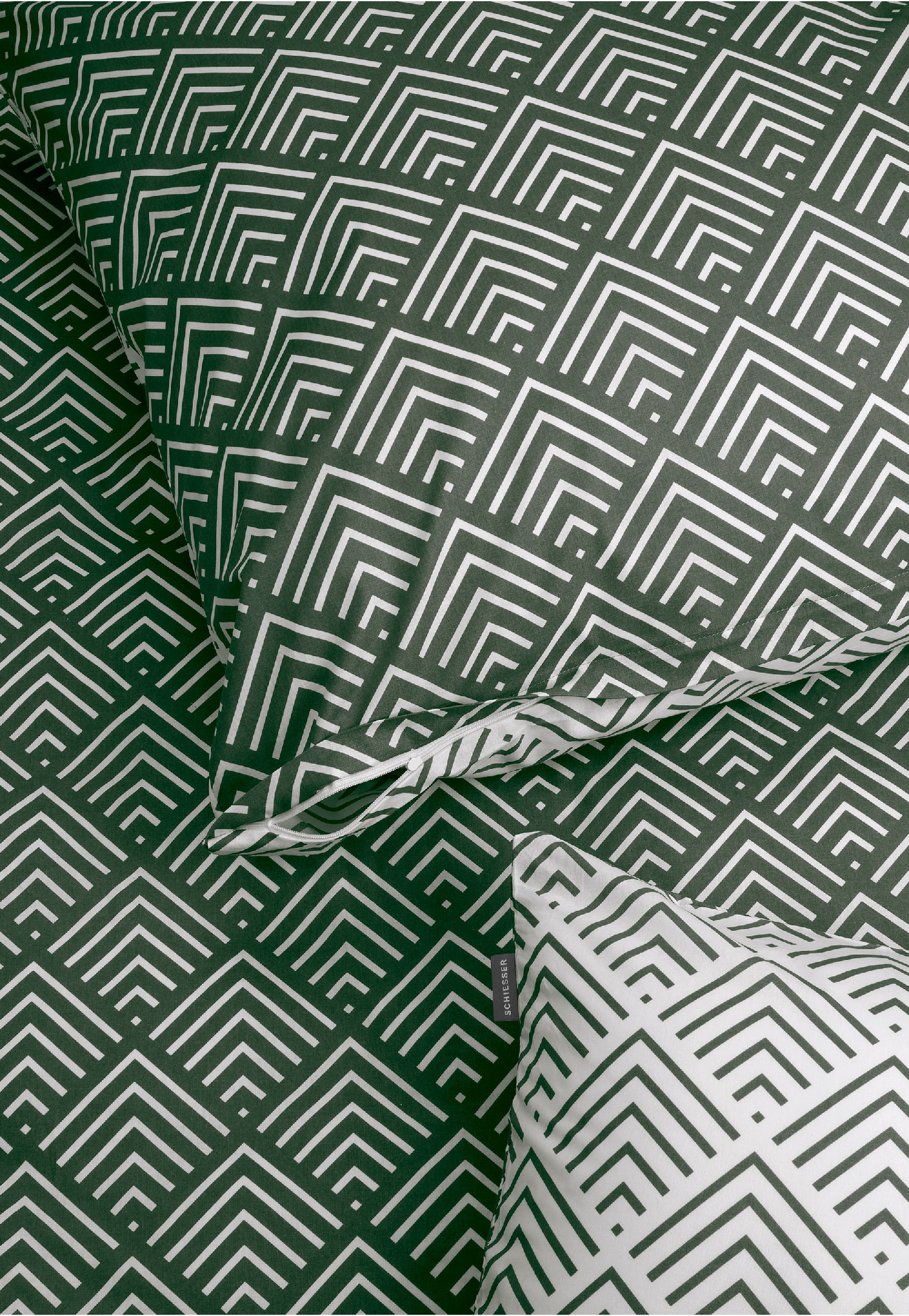 Catherine Lansfield Wende-Bettwäsche-Set - Weihnachtliches Waldmotiv, Grün, Mit Kissenbezug, Für Einzelbett