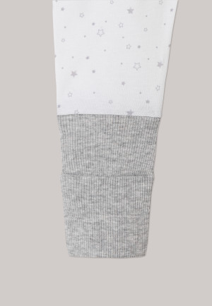 Ensemble bébé 3 pièces Coton côtelé bio Body Pantalon Vario Doudou blanc/gris clair - Original Classics