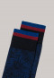 Herrensocken 2er-Pack Pima Baumwolle floral nachtblau/ royal - Long Life Cool