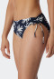 Midi-bikinislip zijkanten verstelbare hoogte koraal met donkerblauw patroon - Mix & Match Coral Life