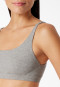 Bustier Doppelripp Organic Cotton grau meliert - Pure Rib