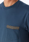 Schlafanzug kurz deep blue gemustert - Comfort Nightwear