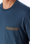 Lange pyjama, diepblauw met patroon - Comfort Nightwear