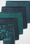 Lot de 5 shorts à rayures bleu foncé/vert - 95/5