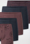 Shorts, 5-pack, Stripes, Dark Blue/Cocoa Brown - 95/5