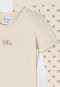 Babyset 2-teilig Feinripp Kurzarmbody Hose Elefanten creme - Natural Love