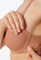 Soutien-gorge à coques avec armatures et bonnets coulissants rouille - Unique Micro