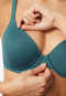 Reggiseno con ferretto e coppe scorrevoli verde - Unique Micro