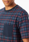 Short pyjamas with navy patterned chest pocket - Comfort Essentials