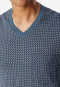 Schlafanzug lang Bündchen Karos graphit - Comfort Nightwear