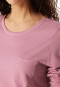 Schlafanzug lang Blumen rosenholz - Comfort Nightwear