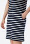 Sleepshirt short sleeve stripes midnight blue - Casual Essentials