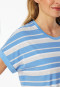 Sleep shirt short sleeve stripes light blue - Casual Essentials