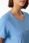 Sleep shirt short sleeve print light blue - Casual Essentials