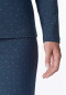 Schlafanzug lang Bündchen Punkte ultra violett - Casual Essentials