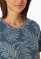 Nachthemd kurzarm Palmenprint atlantikblau - Comfort Nightwear