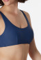 Bikini bustier top removable pads blue - Aqua Mix & Match