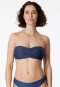 Bikini bandeau top variable straps blue - Aqua Mix & Match