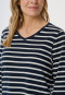 Long sleeve striped sleep shirt midnight blue - Casual Essentials