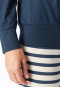 Pigiama lungo con polsini a righe blu scuro - Casual Essentials