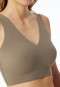 Bustier Mikrofaser herausnehmbare Pads taupe - Invisible Soft