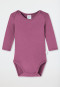 Bodies long-sleeve 2-pack fine rib striping mauve - Natural Love