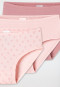 Lot de 3 culottes à petites fleurs roses - Fine Rib