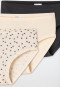 3-pack of Briefs, Hearts, Graphite/Off-White - Fine Rib