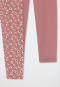 Leggings set van 2 stuks dierenprint mauve - 95/5