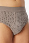Sports briefs with fly clay red patterned - Fine Interlock