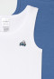 Lot de 2 maillots de corps renard bleu/blanc - Fine Rib