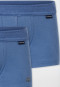 Shorts 2er-Pack blau - Fine Rib