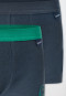 Lot de 2 shorts Smiley bleu foncé - Fine Rib
