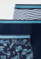 Shorts 3er-Pack Organic Cotton Webgummibund Streifen und Fahrzeugprint - 95/5