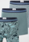 Short set van 3 stuks Organic Cotton dinosaurussen streepjes groen - 95/5 Organic