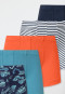 Shorts 5er-Pack Organic Cotton Softbund Streifen & Baufahrzeuge - 95/5