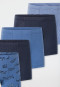 5-pack shorts Organic Cotton striping vehicles blue - 95/5