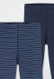 Unterhose lang 2er-Pack Organic Cotton Ringel dunkelblau - 95/5