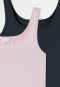 Tops 2er-Pack Organic Cotton schwarz/ zartrosa - 95/5