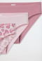 Confezione da 3 pezzi di cuori in cotone organico palissandro/rosa tenue - 95/5